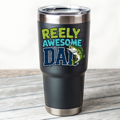 Reely Awesome Dad PNG – Bass Fishing Sublimation Design
