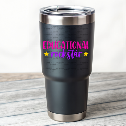 Educational Rockstar Teacher - Pink And Purple PNG Bundle Digital Download