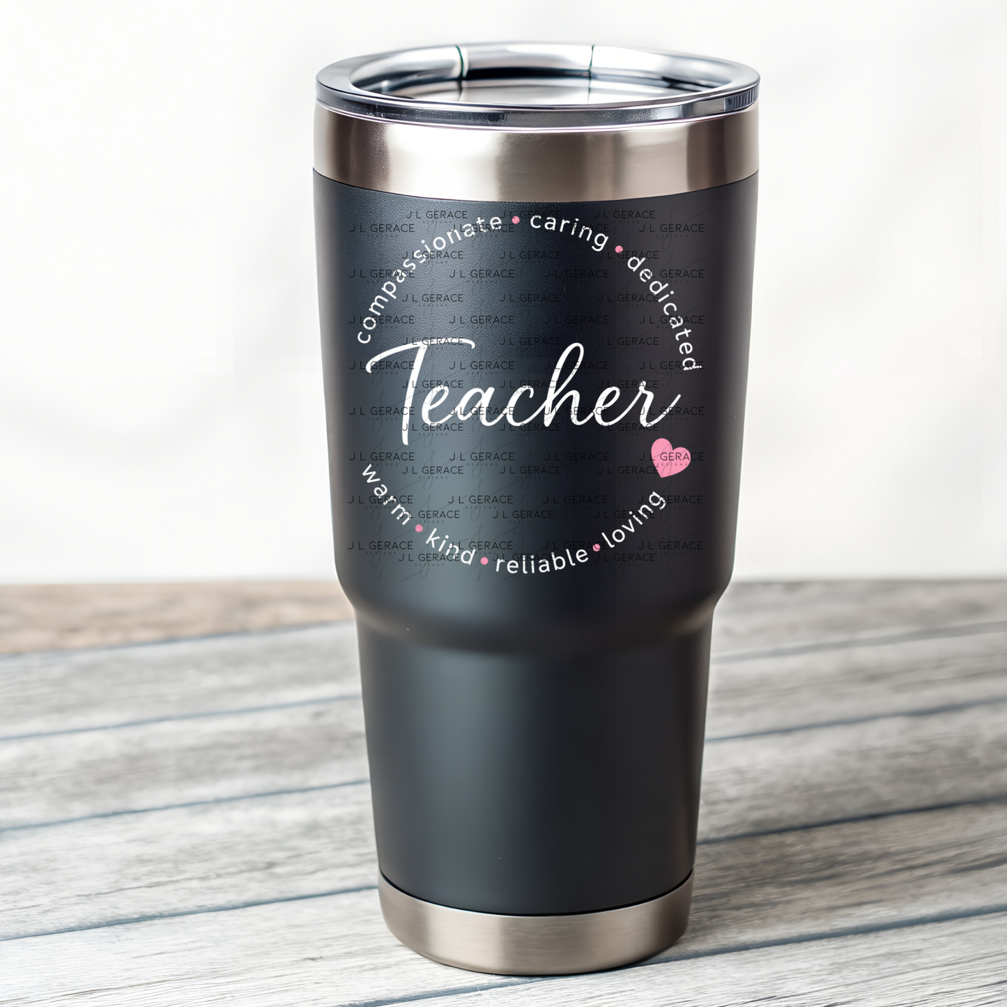 Compassionate Caring Dedicated Teacher PNG Bundle (2 Colors)