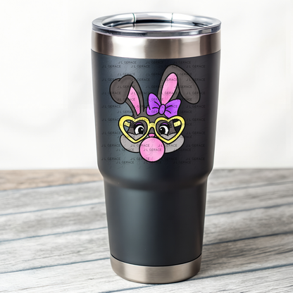 Cute Easter Bunny with Glasses PNG