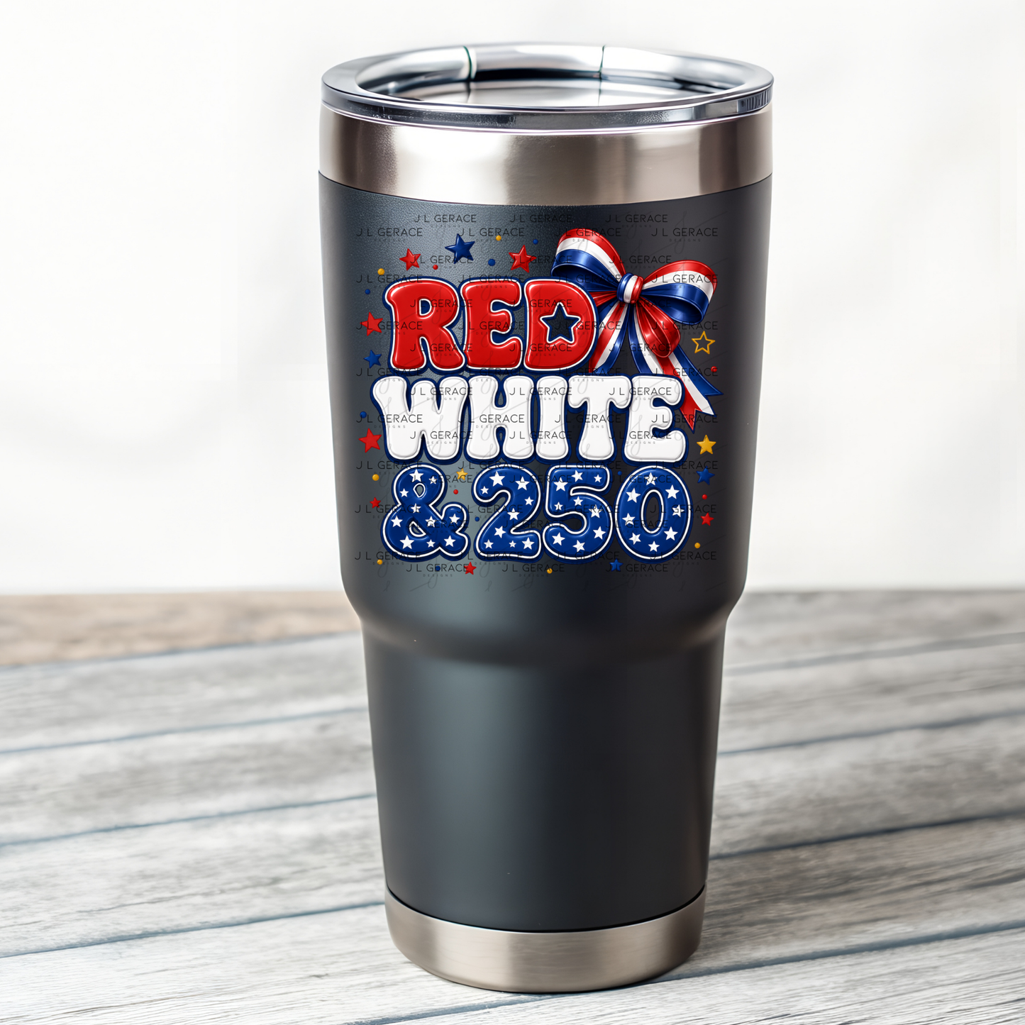 Red White & 250 Patriotic PNG Design