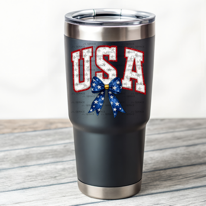 USA Bow Patriotic PNG Design