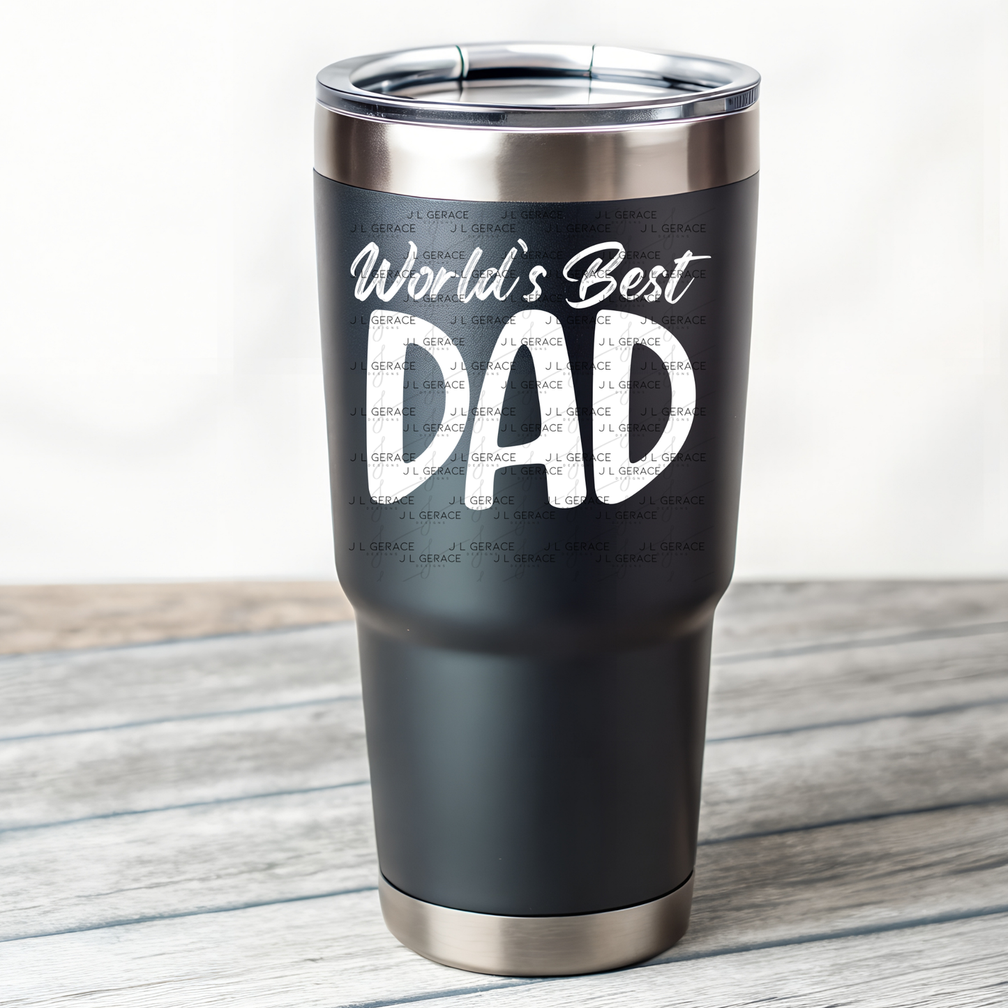 World’s Best Dad PNG – White Minimalist Typography Design for Father’s Day