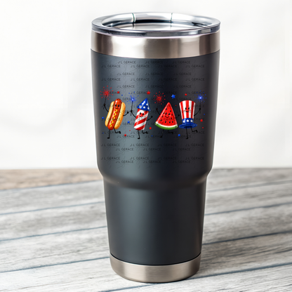 Patriotic Party Snacks Fireworks PNG Design