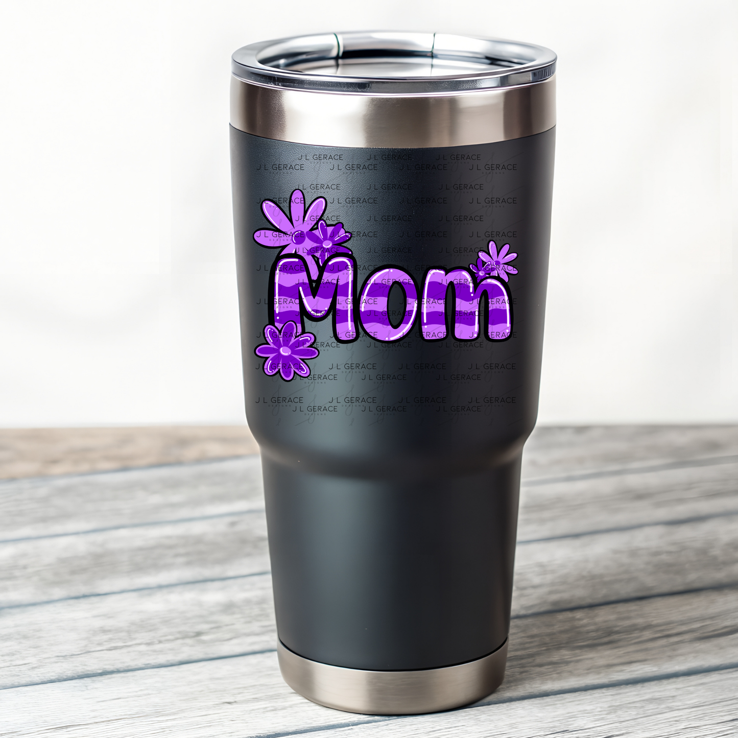 Mom Daisy Floral Purple PNG Design