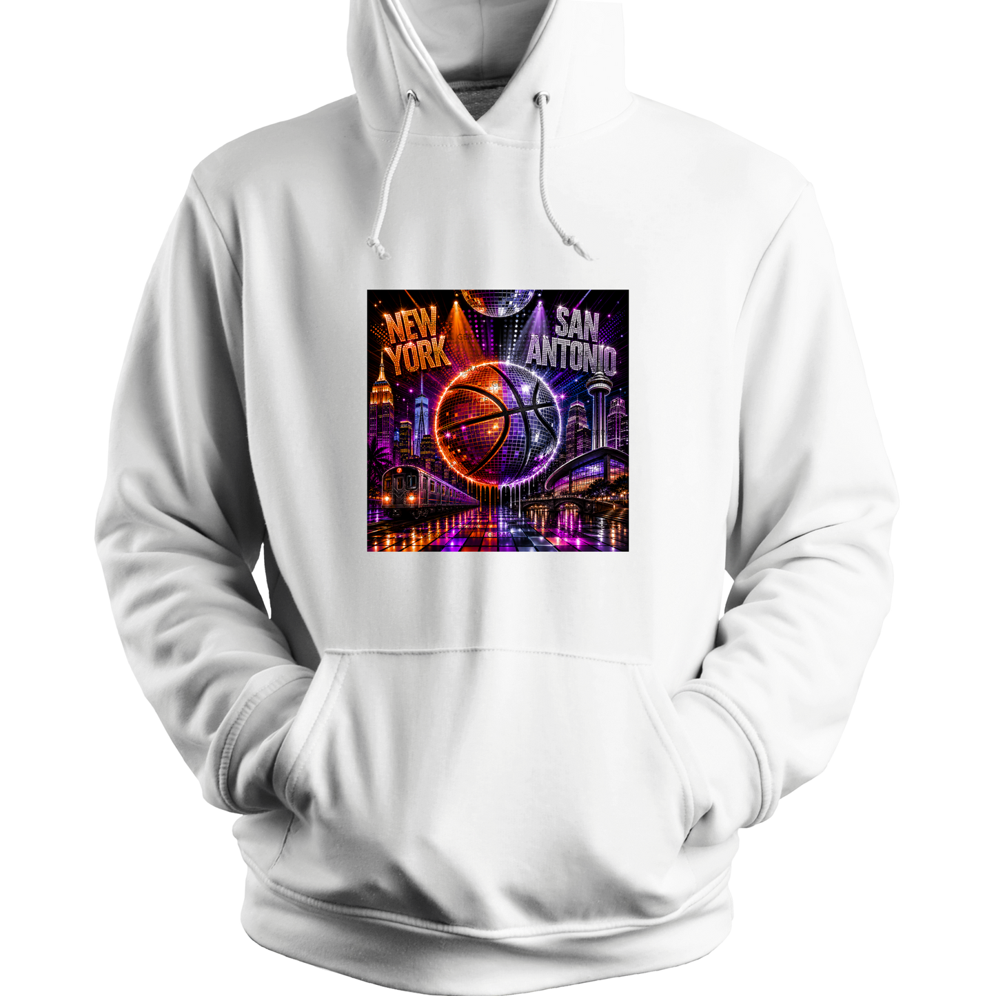 Disco New York vs San Antonio Basketball PNG Design