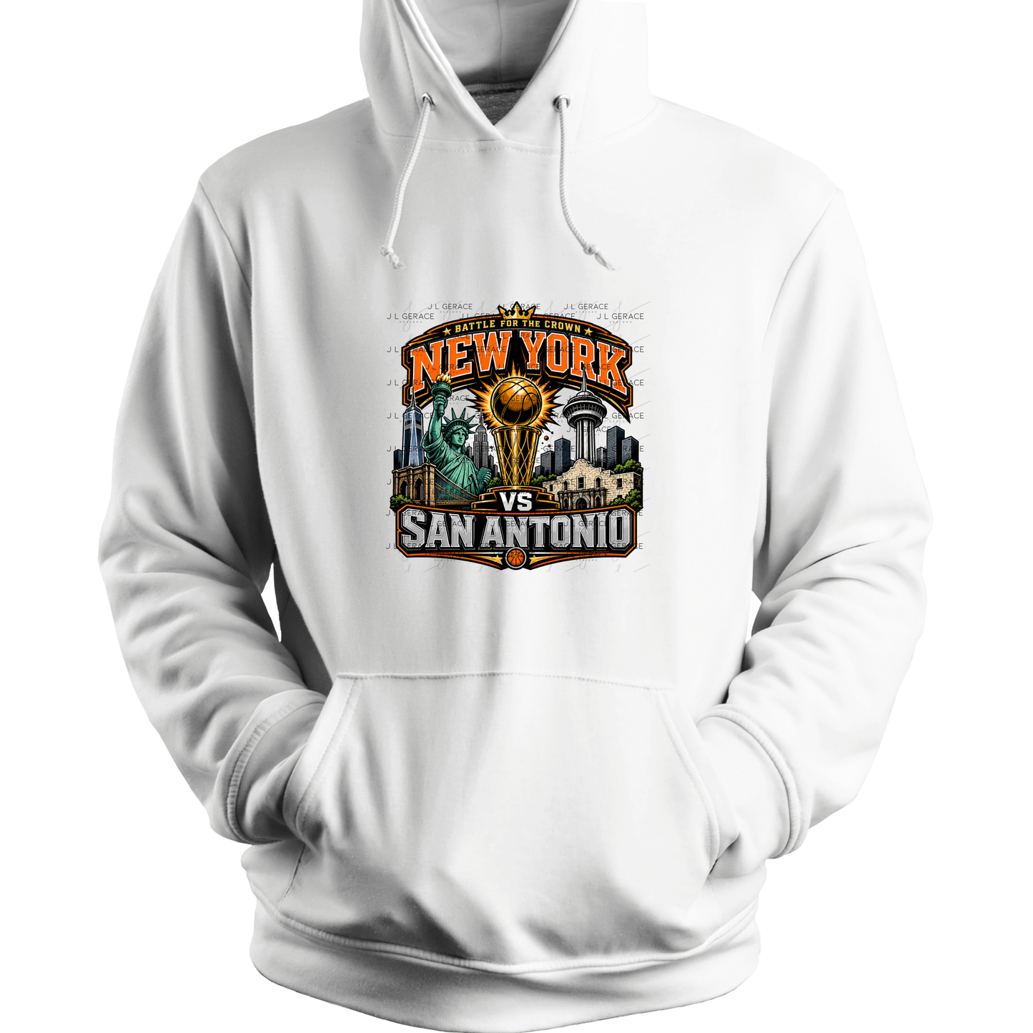 New York vs San Antonio Basketball Trophy PNG Design