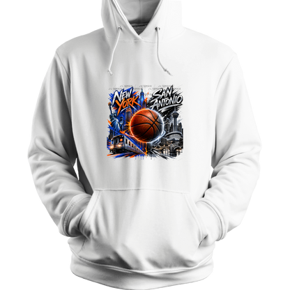 New York vs San Antonio Graffiti Basketball PNG Design