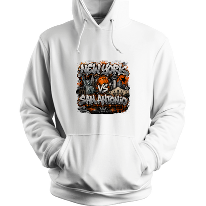 New York vs San Antonio PNG Graffiti Basketball Championship Sublimation Design