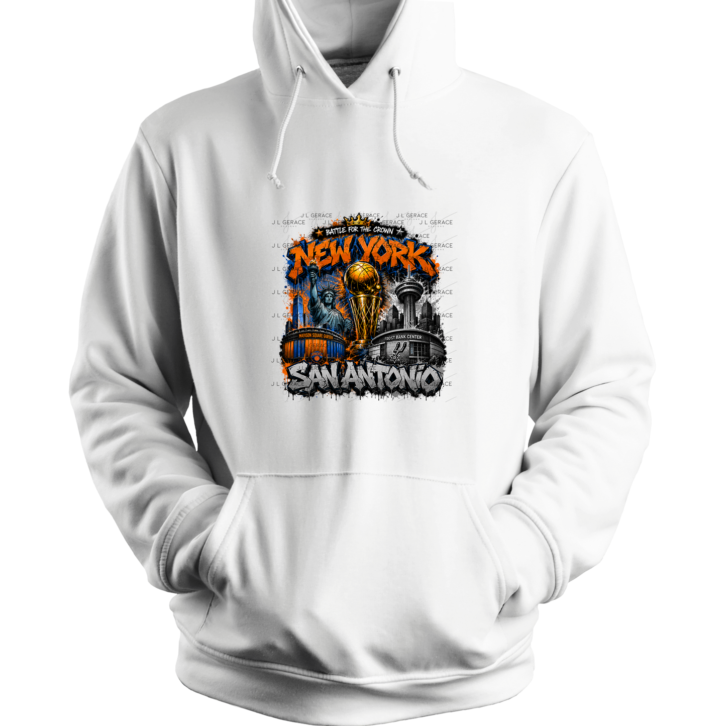 Graffiti New York vs San Antonio Basketball Finals PNG Design