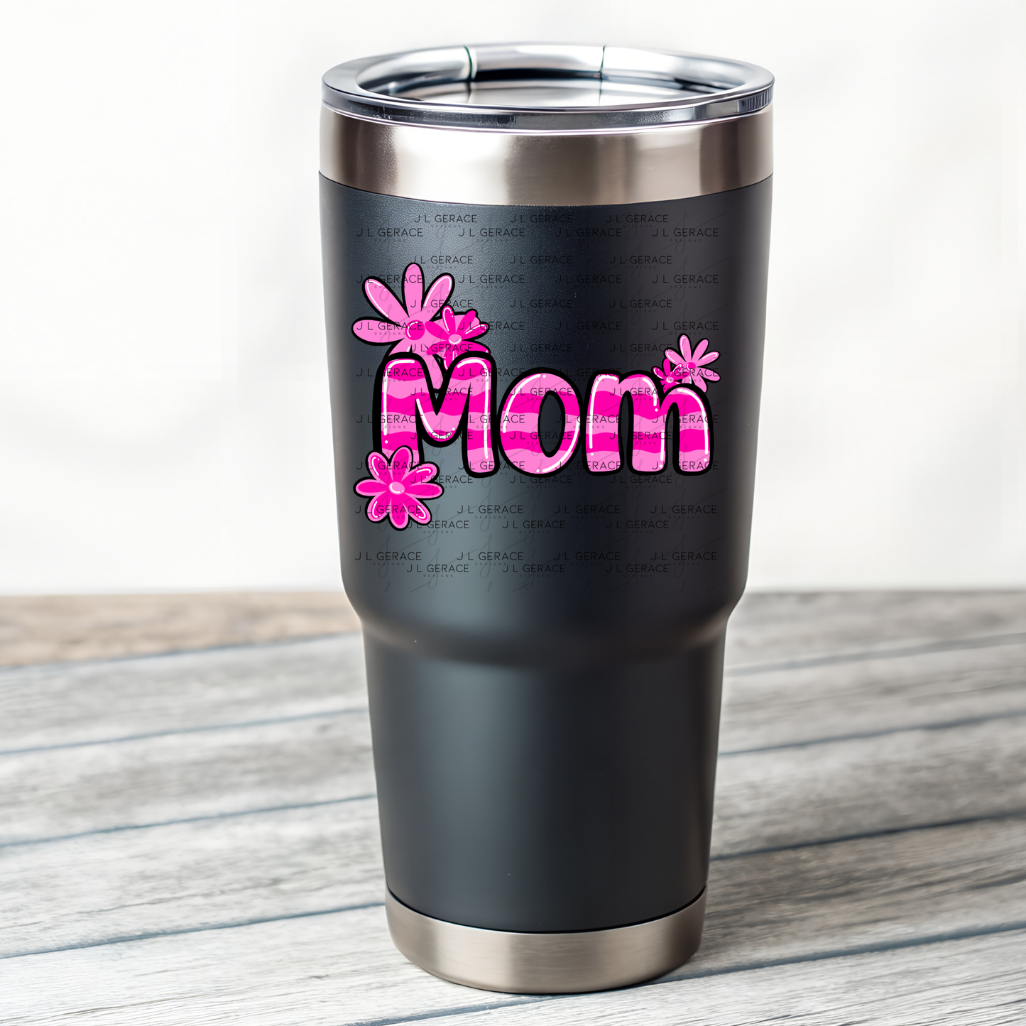Mom Daisy Floral Pink PNG Design