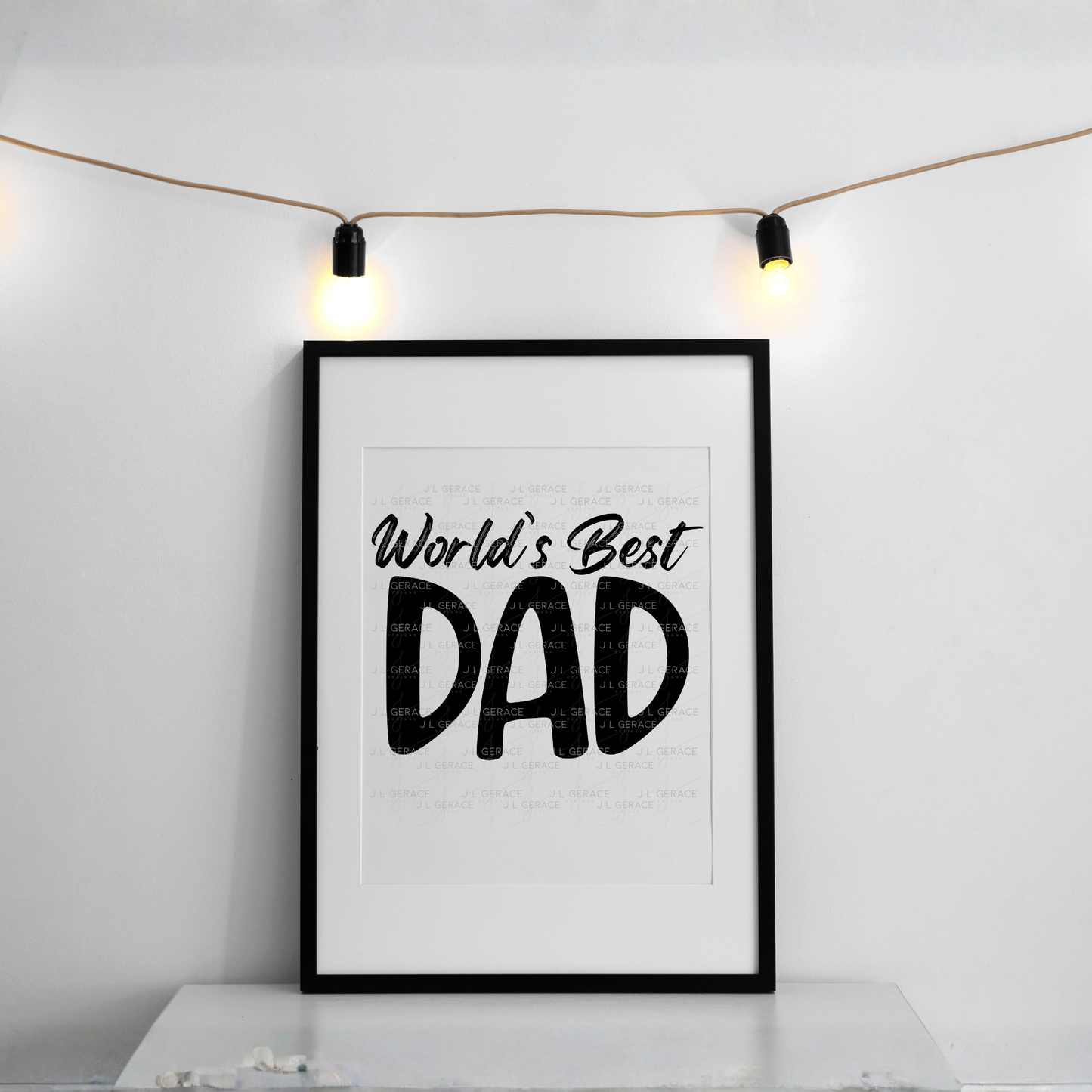 World’s Best Dad PNG – Black Typography Design for Father’s Day