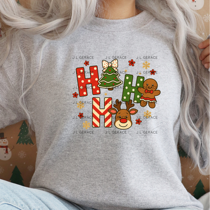 Ho Ho Ho Christmas PNG – Gingerbread, Reindeer & Tree Clipart