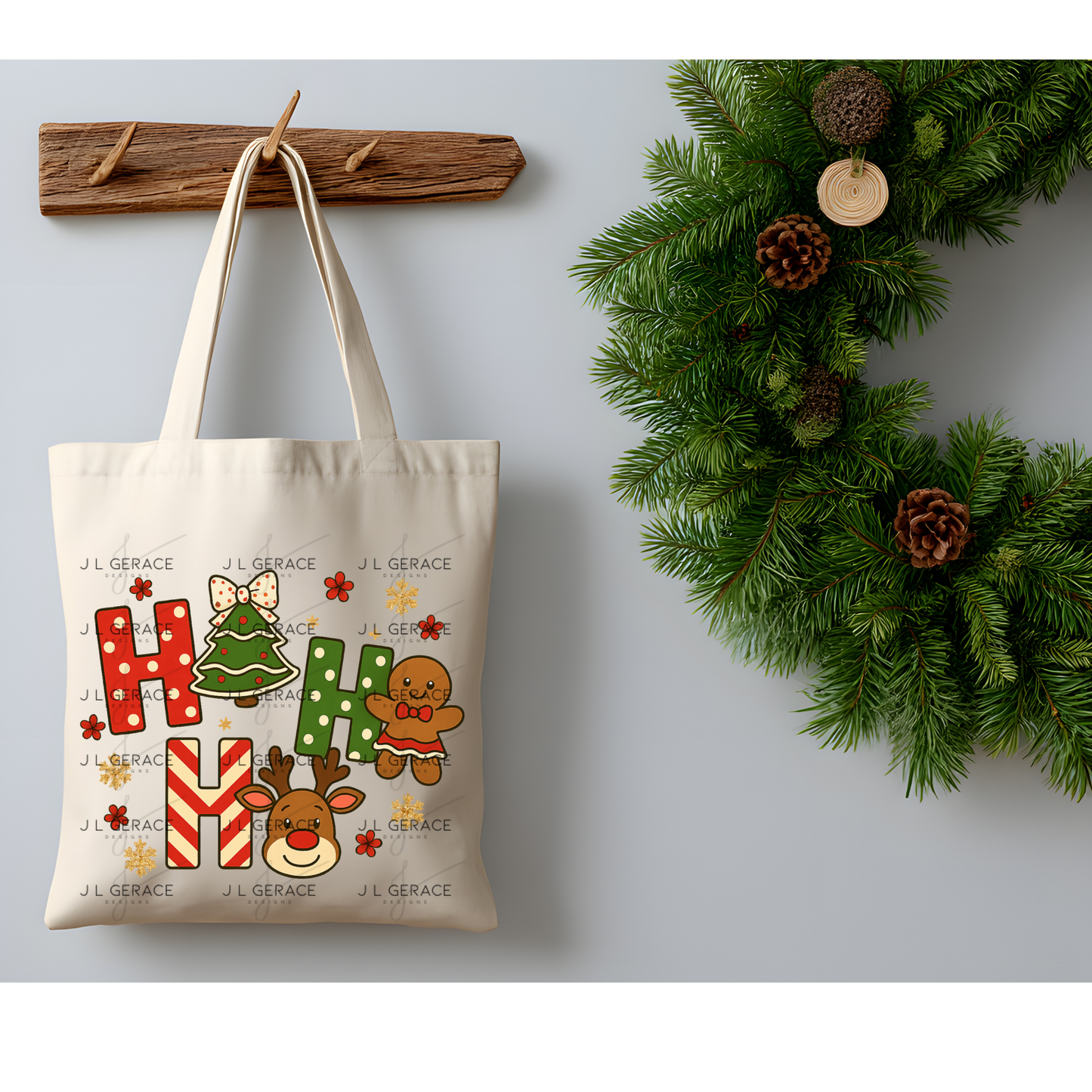 Ho Ho Ho Christmas PNG – Gingerbread, Reindeer & Tree Clipart