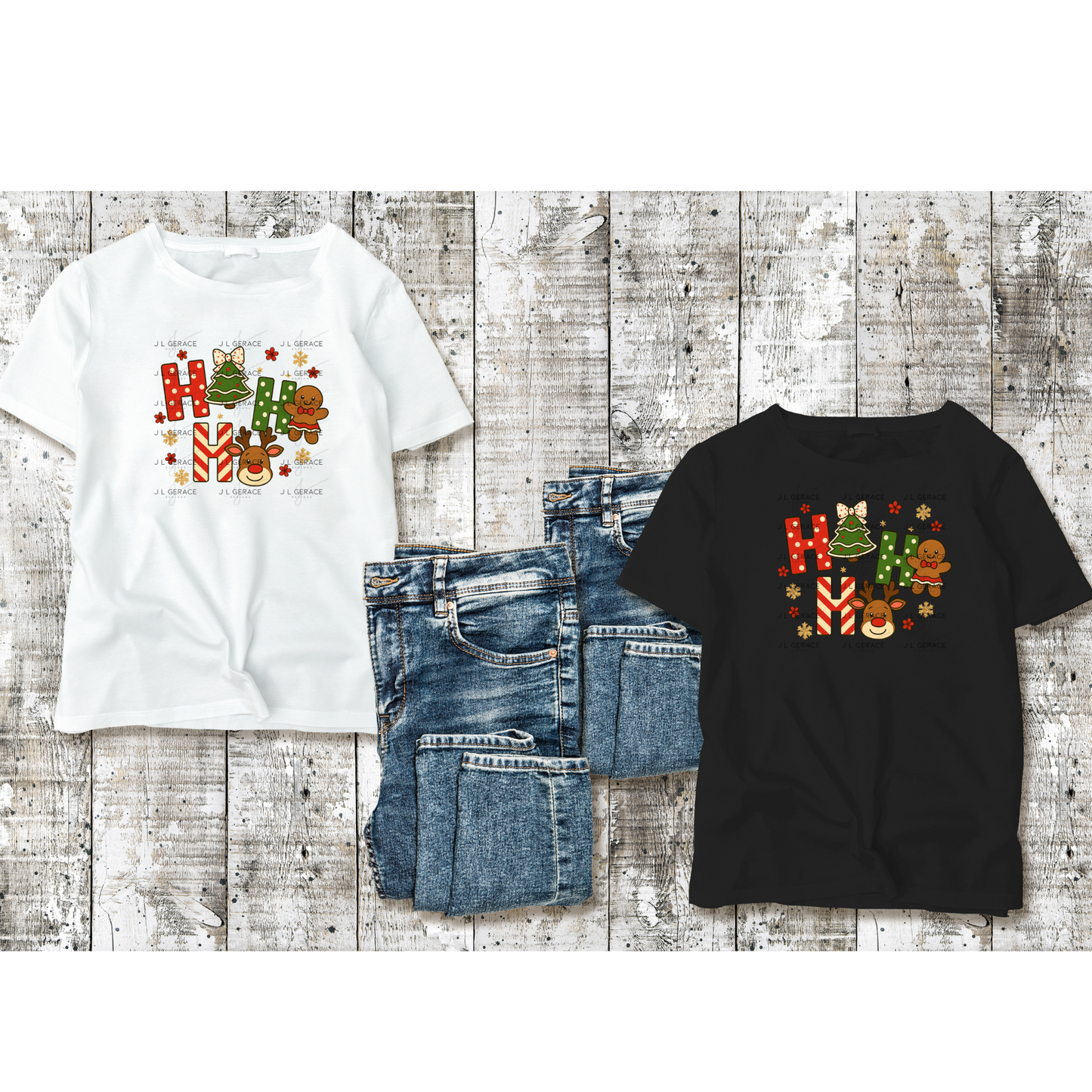 Ho Ho Ho Christmas PNG – Gingerbread, Reindeer & Tree Clipart