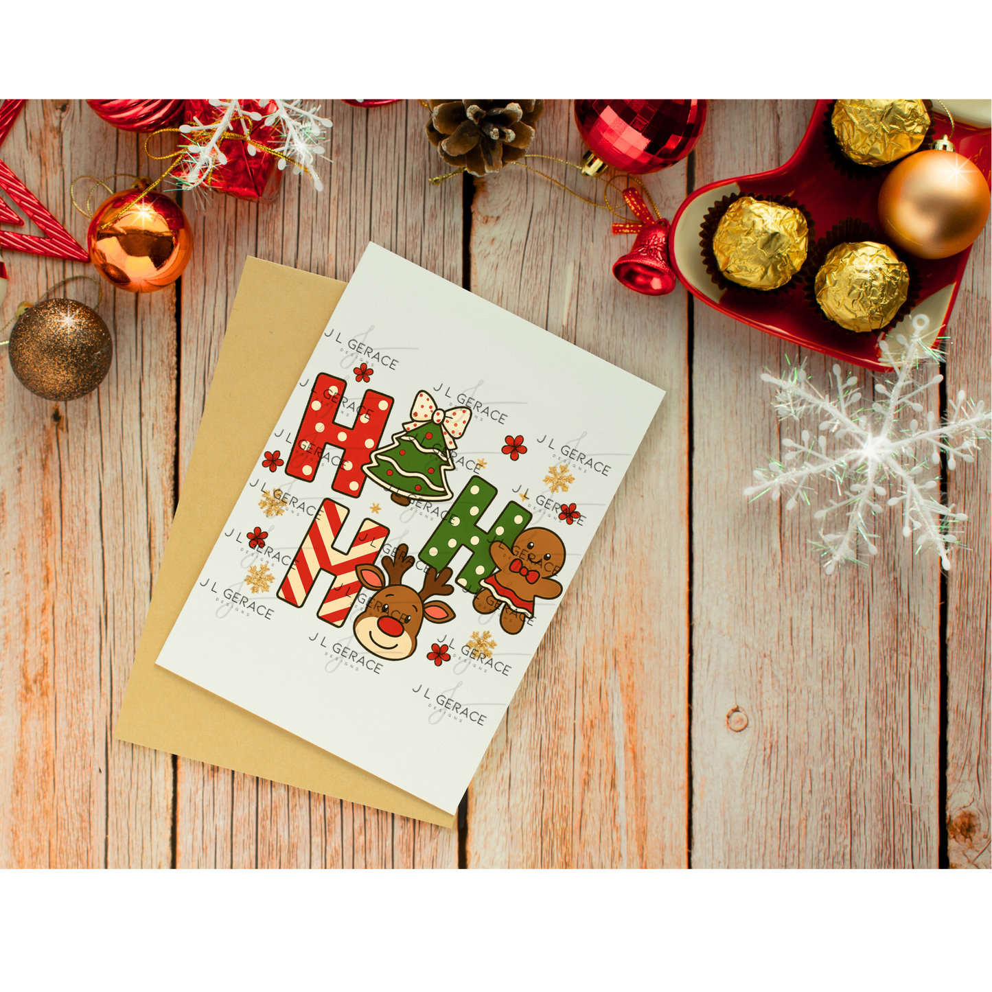 Ho Ho Ho Christmas PNG – Gingerbread, Reindeer & Tree Clipart