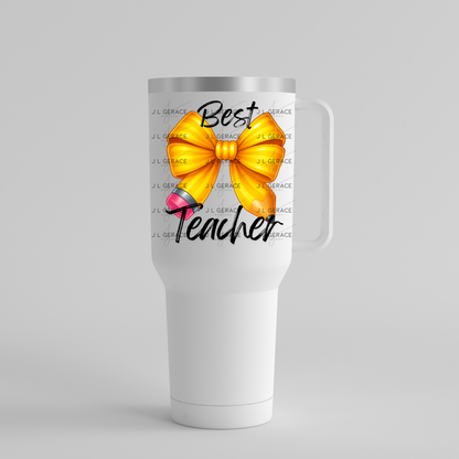 Yellow Pencil Bow PNG – Teacher Classroom Clipart