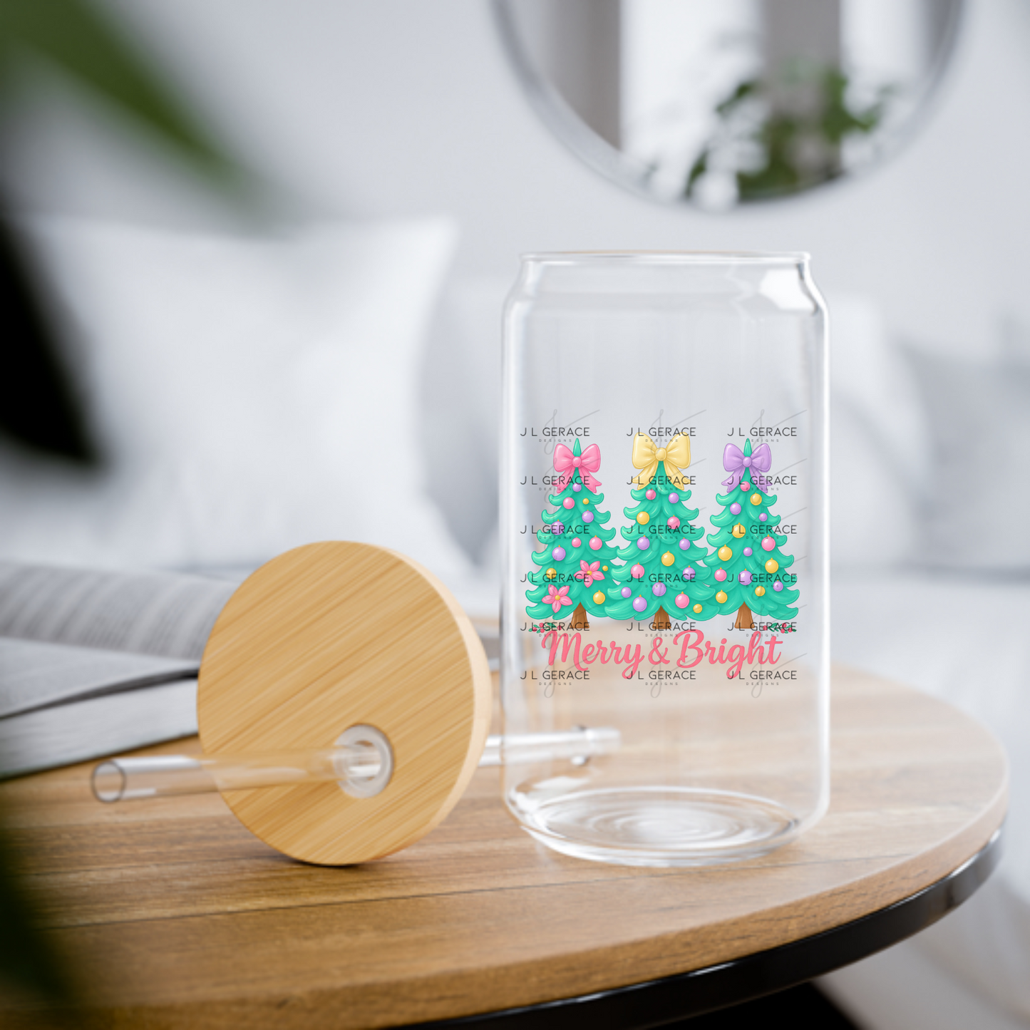 Merry & Bright Pastel Christmas Trees PNG Clipart