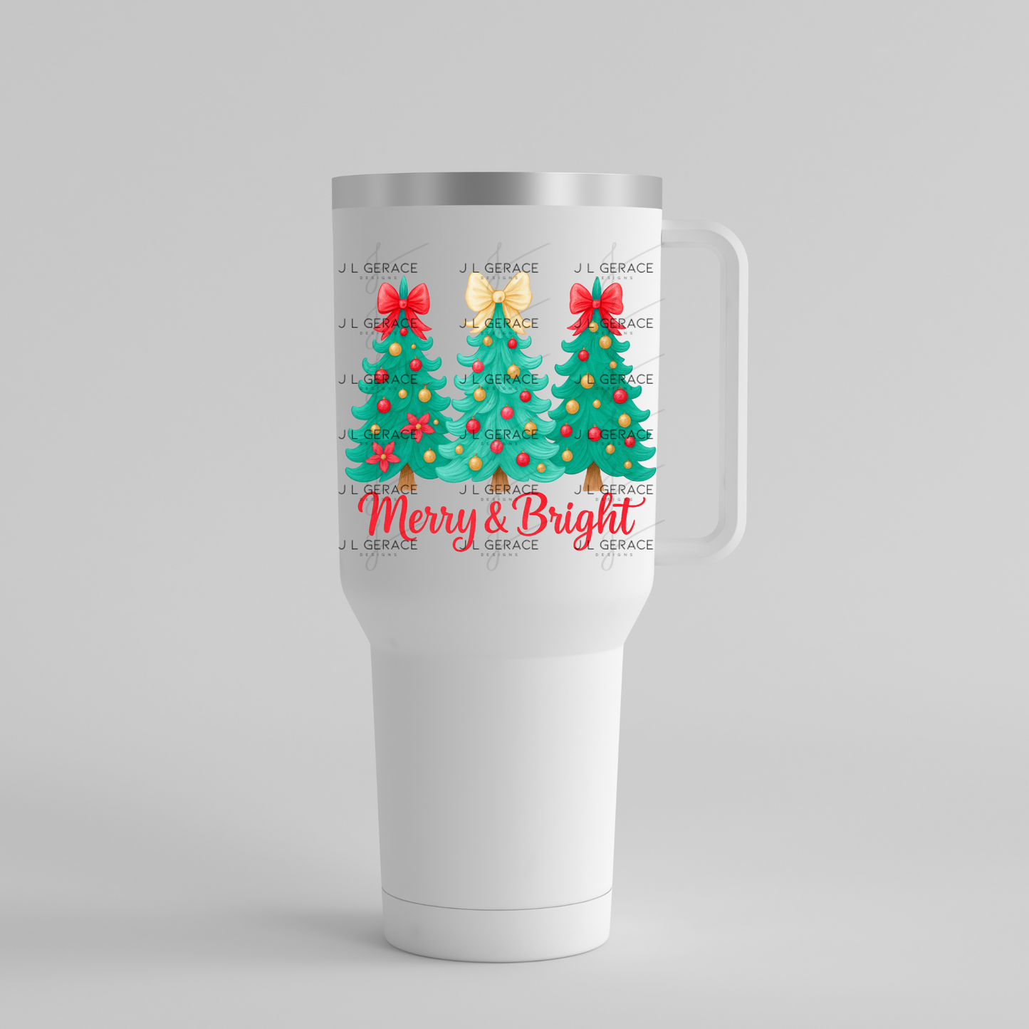 Merry & Bright Traditional Christmas Trees PNG Clipart