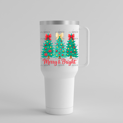 Merry & Bright Traditional Christmas Trees PNG Clipart
