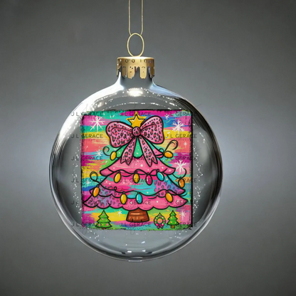 Leopard Print Christmas Tree PNG Clipart – Colorful Painted Holiday Art