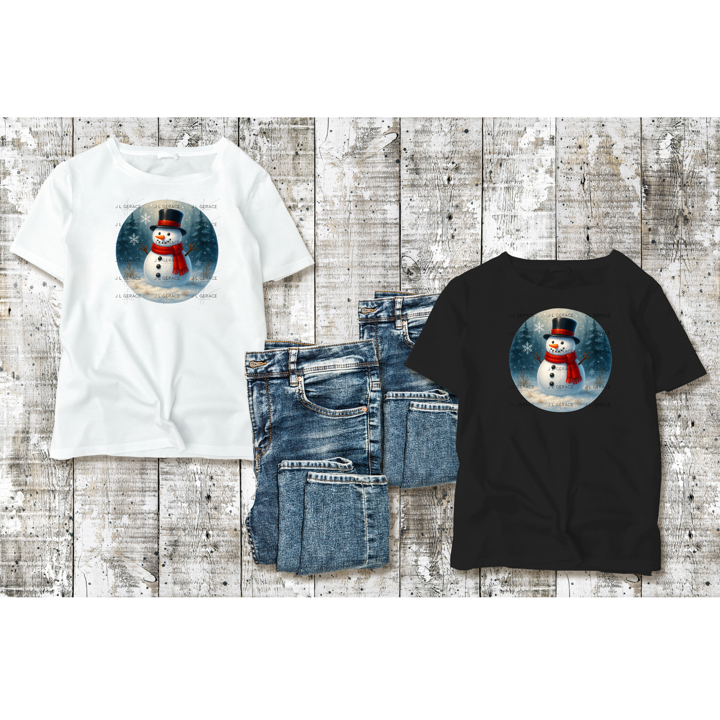 Classic Snowman PNG – Winter Snowman Clipart with Top Hat & Red Scarf