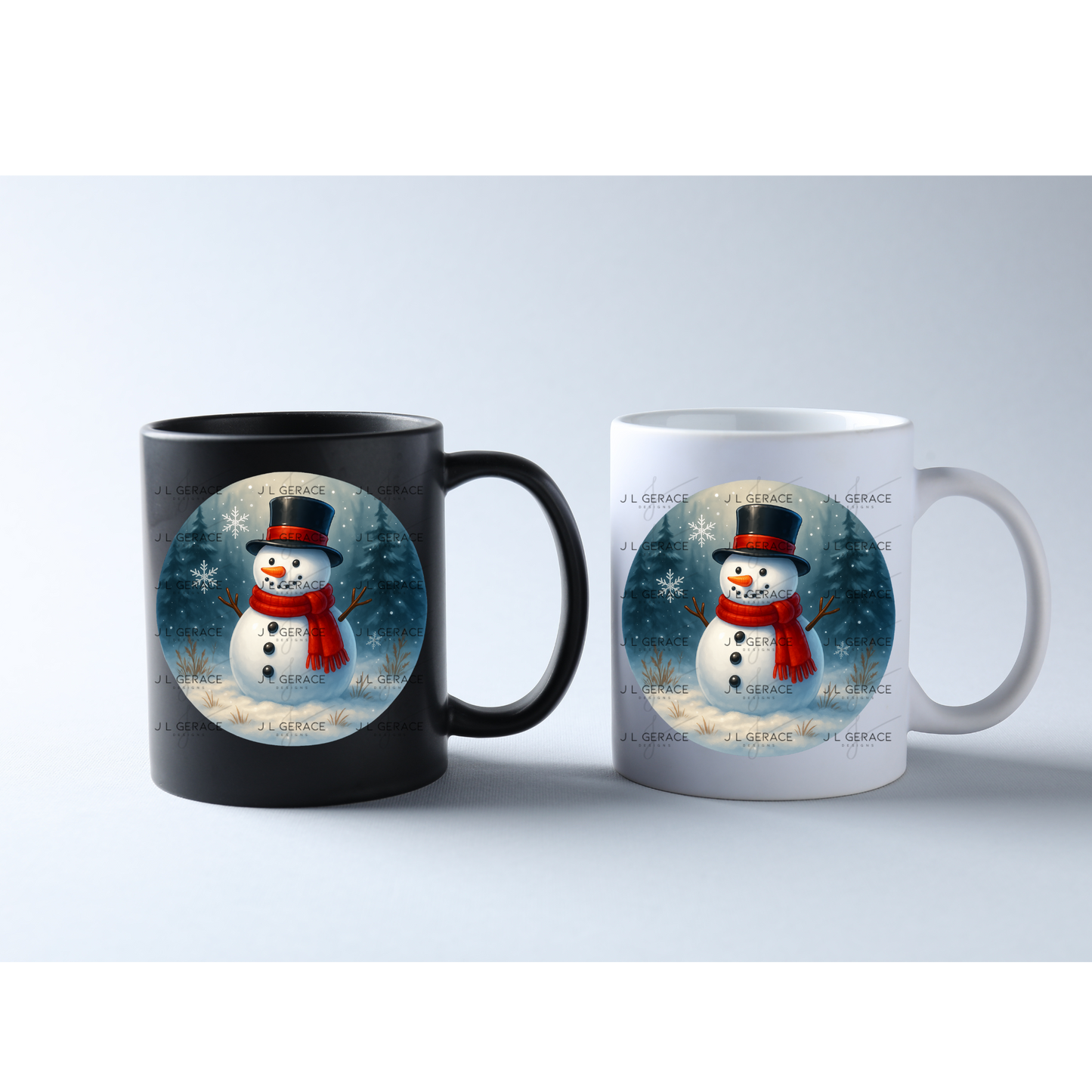 Classic Snowman PNG – Winter Snowman Clipart with Top Hat & Red Scarf