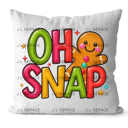 Oh Snap Gingerbread Man PNG – Cute Christmas Cookie Clipart