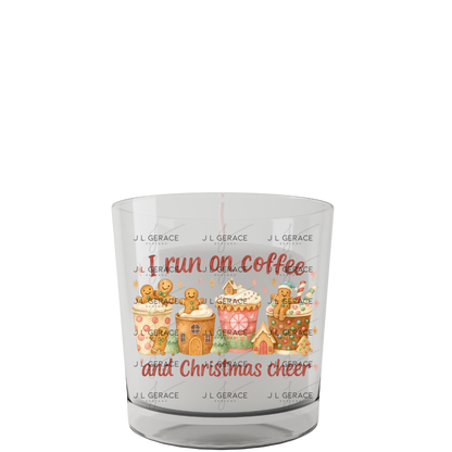 I Run on Coffee and Christmas Cheer PNG – Gingerbread Holiday Cups Clipart