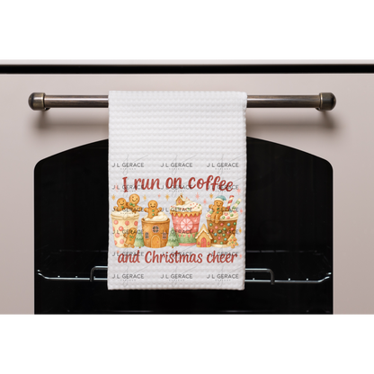 I Run on Coffee and Christmas Cheer PNG – Gingerbread Holiday Cups Clipart