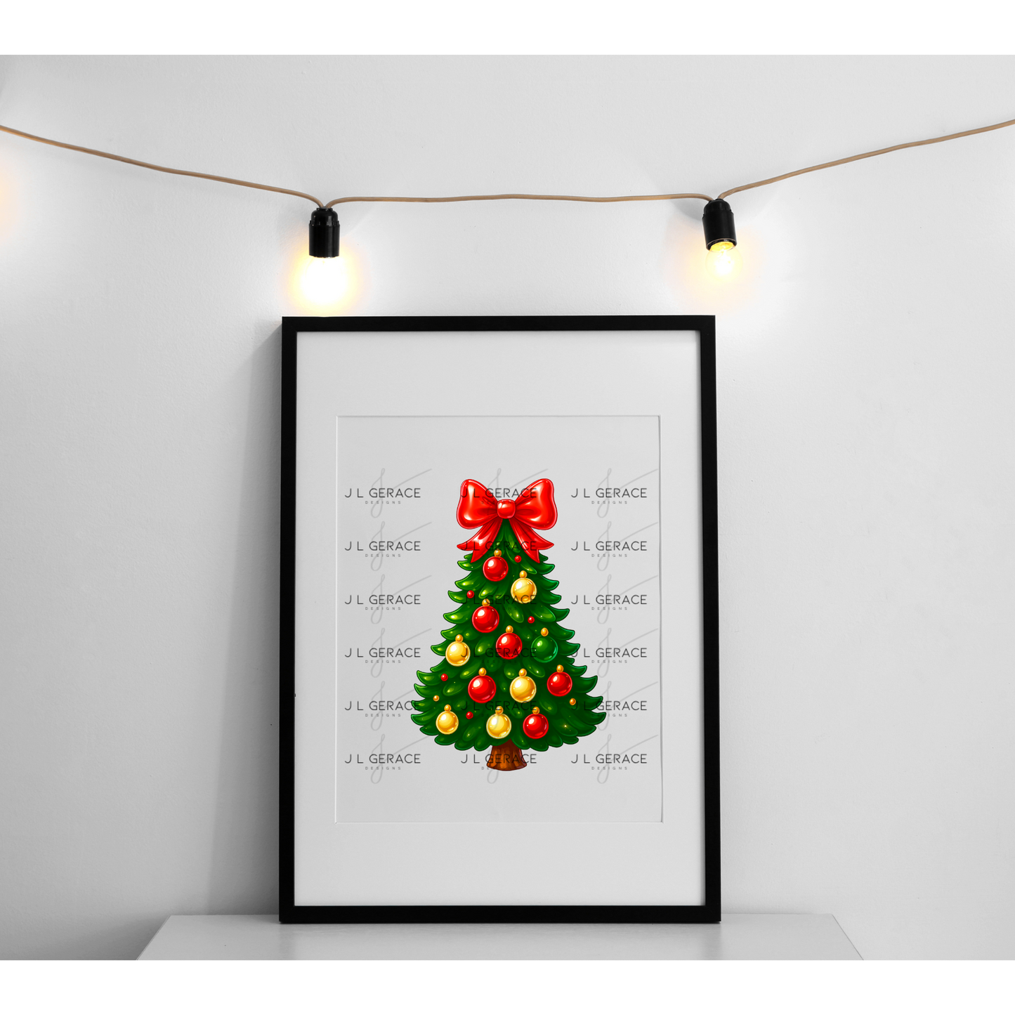 Glossy Red Bow Christmas Tree PNG Clipart – Red & Gold Ornament Holiday Design