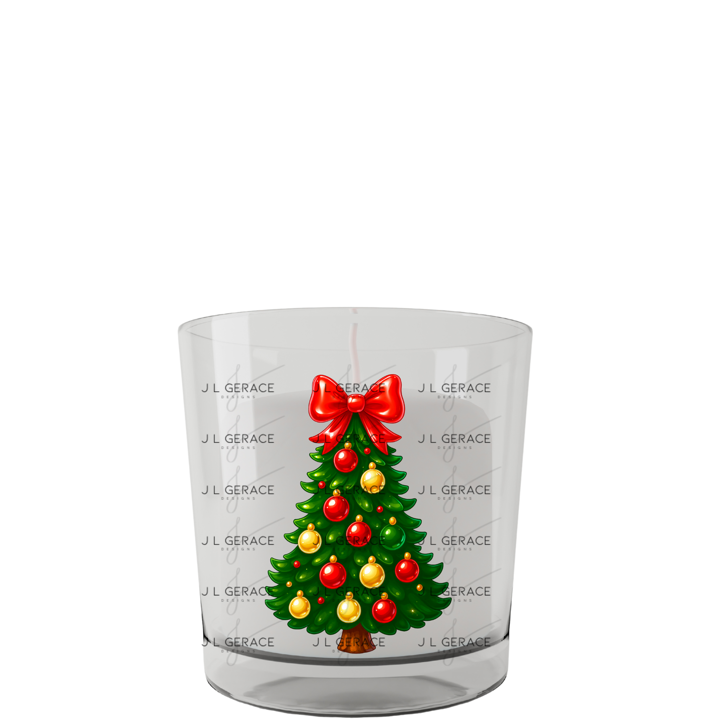 Glossy Red Bow Christmas Tree PNG Clipart – Red & Gold Ornament Holiday Design
