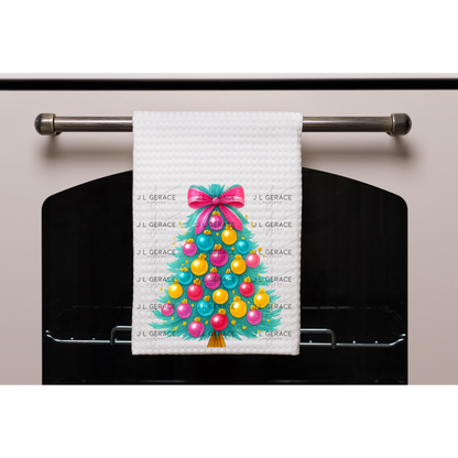 Pastel Glossy Christmas Tree PNG Clipart – Bright Holiday Ornament Design
