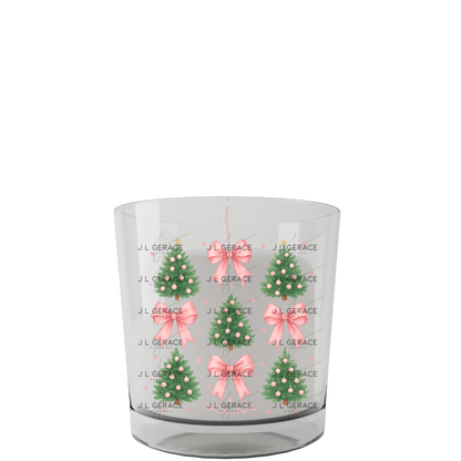 Pink Bow Christmas Tree PNG Clipart Set – Pastel Holiday Tree Elements