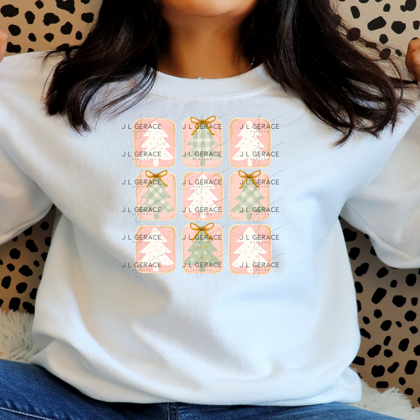 Pink Christmas Tree Rectangle PNG Clipart Set – Pastel Holiday Tree Designs