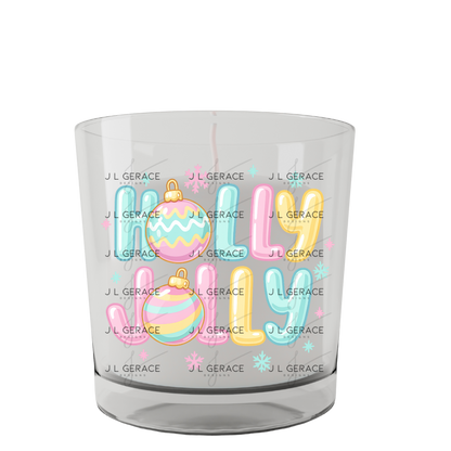 Holly Jolly Pastel Christmas PNG – Cute Ornaments & Lettering Clipart