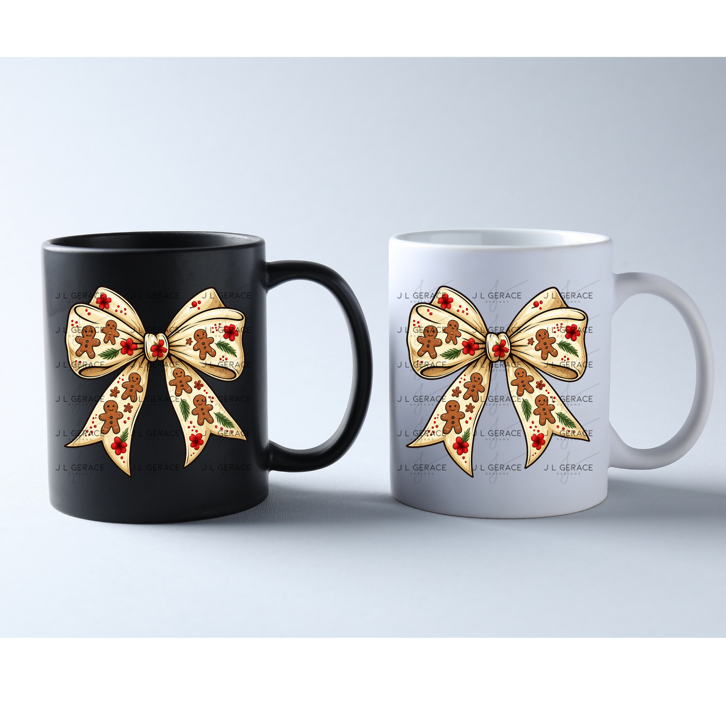 Gingerbread Christmas Bow PNG Clipart – Glossy Holiday Ribbon Design