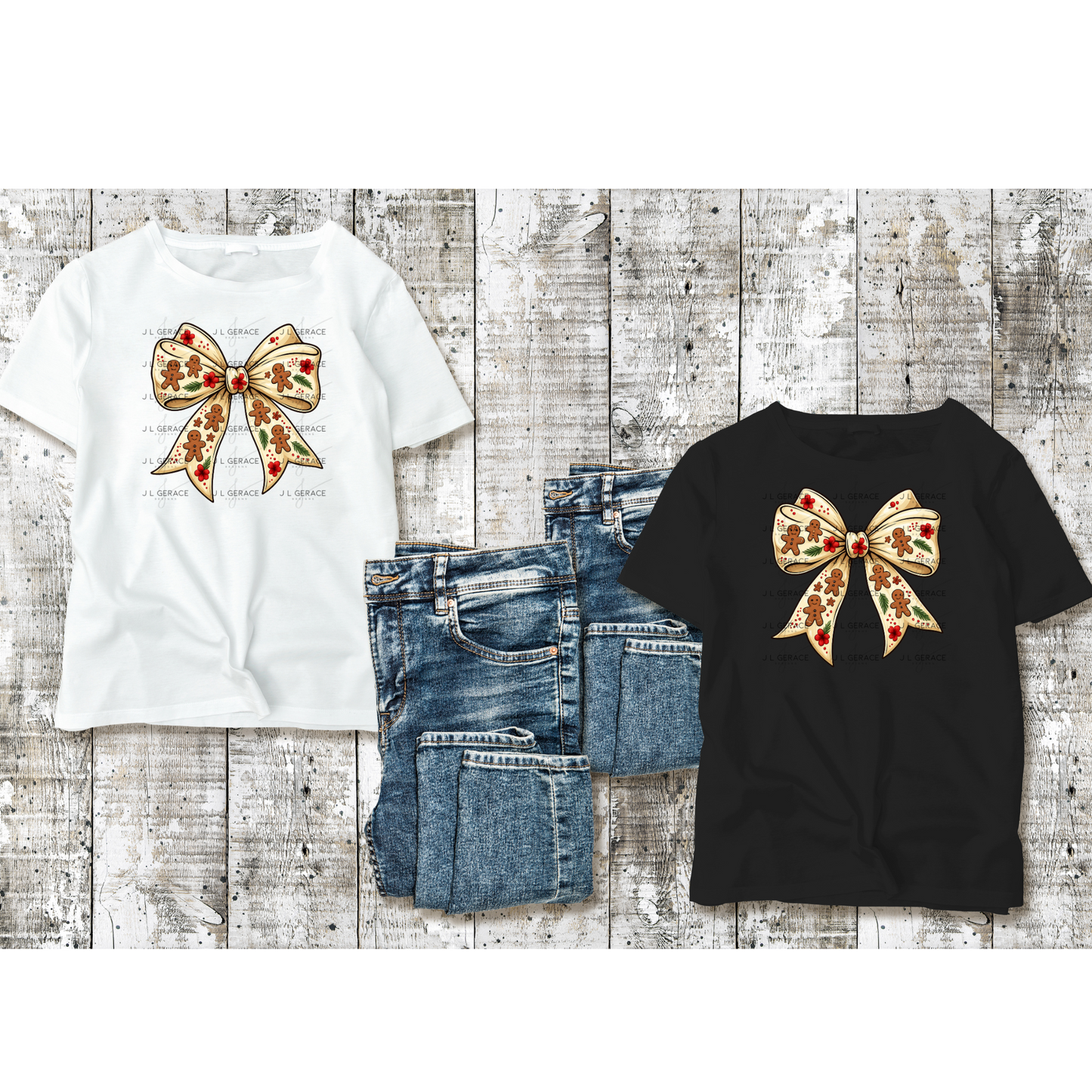 Gingerbread Christmas Bow PNG Clipart – Glossy Holiday Ribbon Design