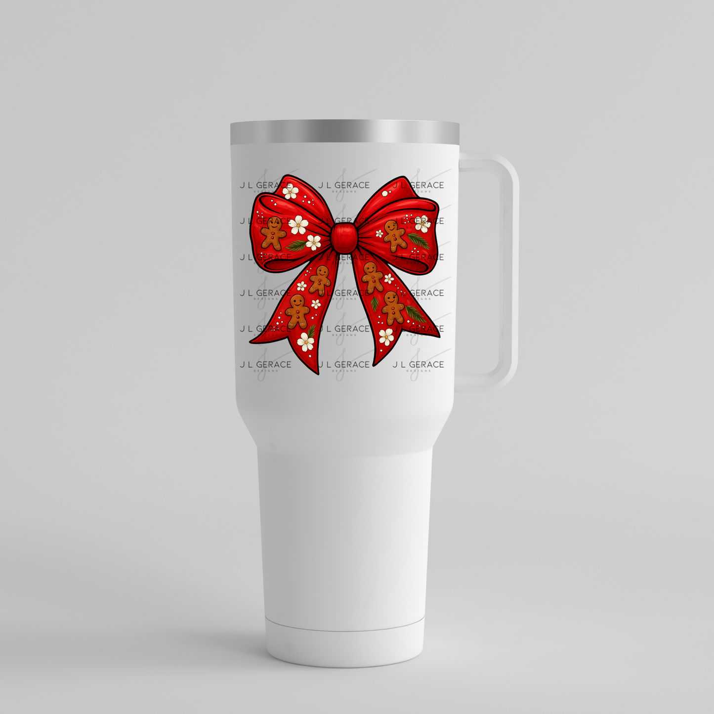 Gingerbread Red Christmas Bow PNG Clipart – Glossy Holiday Ribbon Design