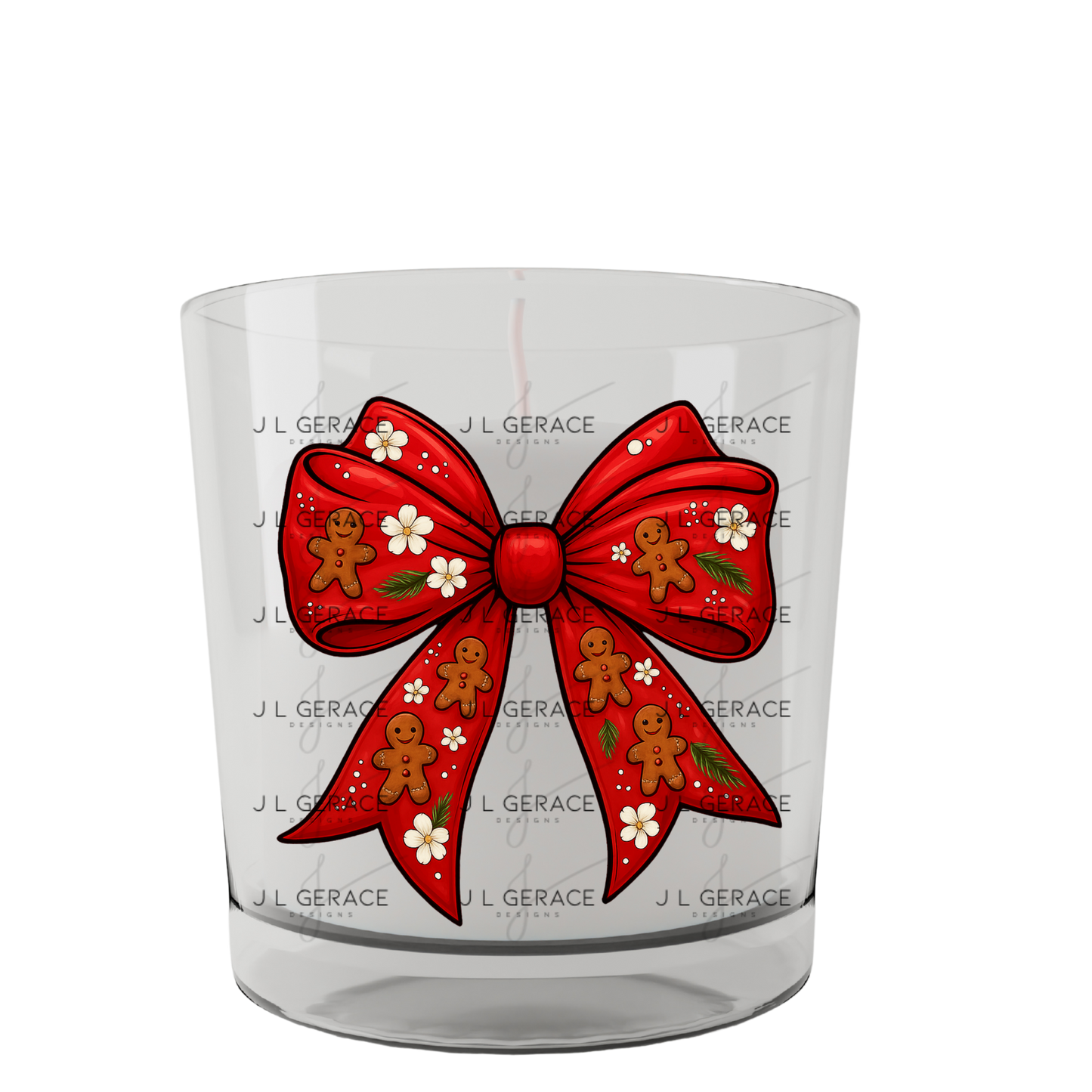 Gingerbread Red Christmas Bow PNG Clipart – Glossy Holiday Ribbon Design