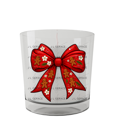 Gingerbread Red Christmas Bow PNG Clipart – Glossy Holiday Ribbon Design