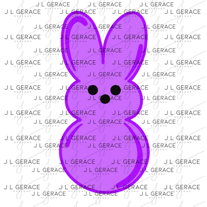 Purple Bunny Peep Easter Clipart Sublimation PNG