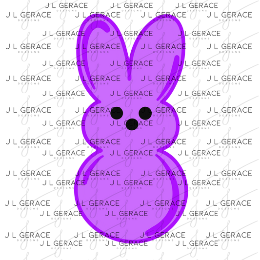 Purple Bunny Peep Easter Clipart Sublimation PNG