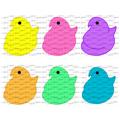BUNDLE - 6 Colors - Easter Peep Chick Bundle Clipart Sublimation PNG