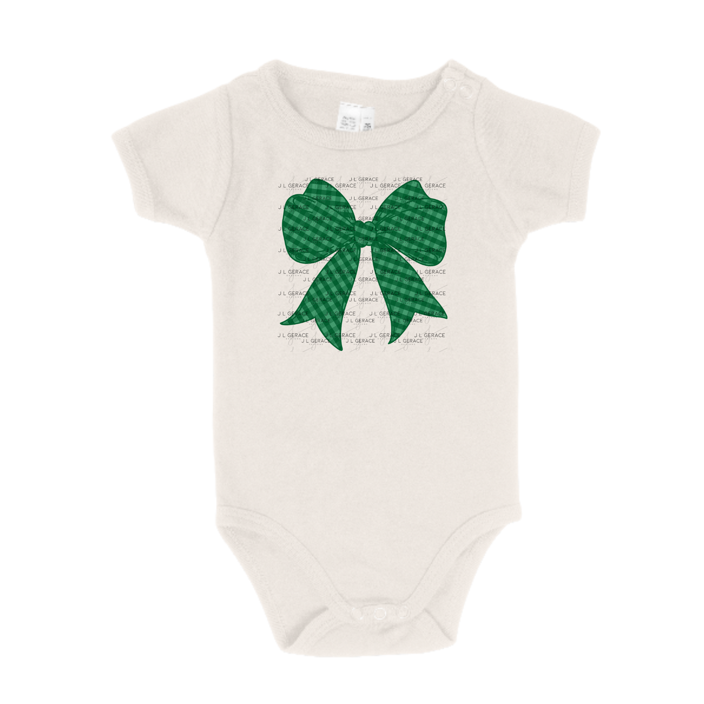 Green Gingham Bow PNG St Patricks Day Sublimation Clipart Digital Download