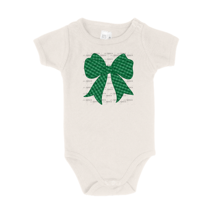 Green Gingham Bow PNG St Patricks Day Sublimation Clipart Digital Download