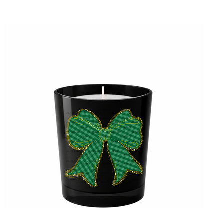 Green Gingham Bow PNG Gold String Glitter Outline St Patricks Day Sublimation Digital Download