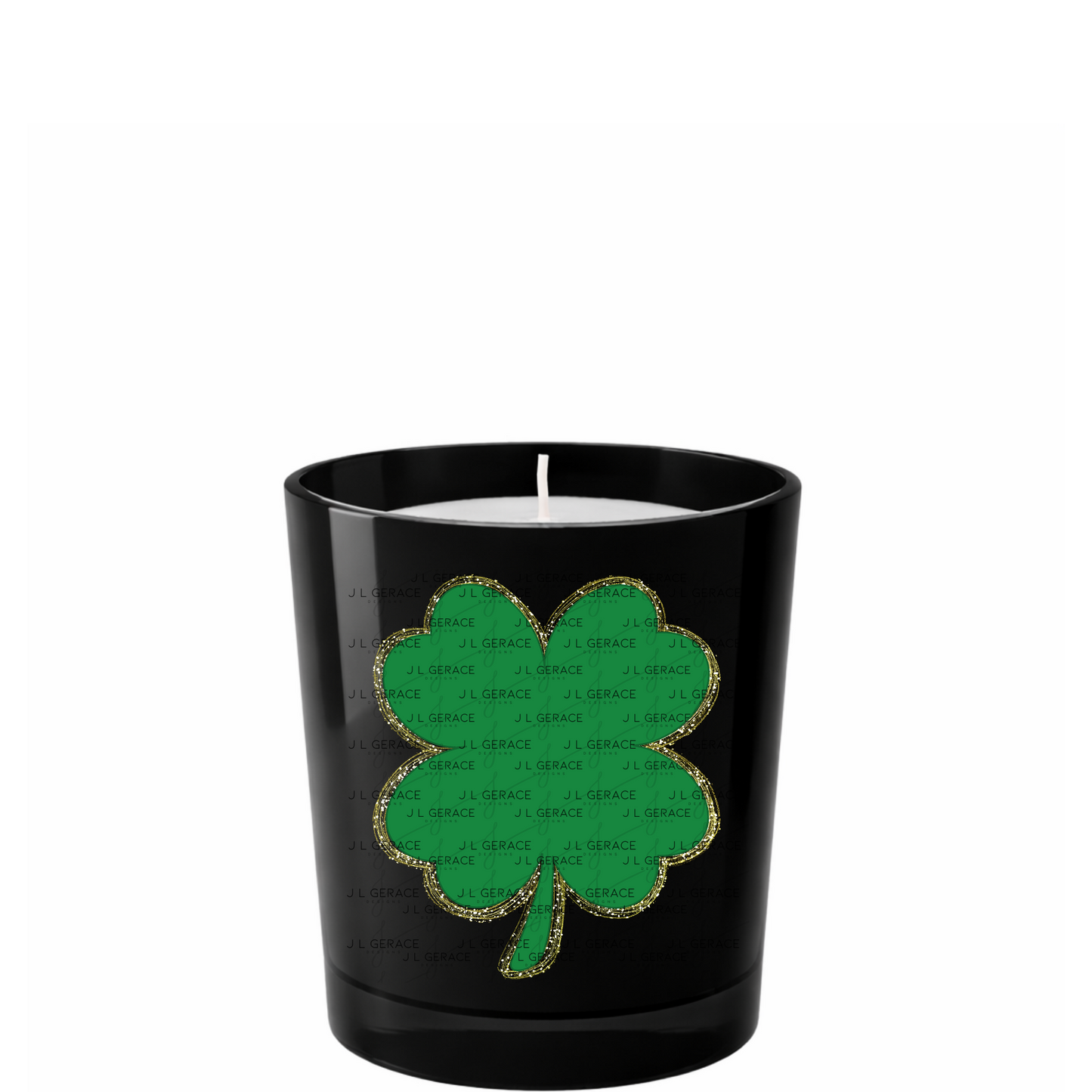 Shamrock PNG Gold Glitter Outline St Patricks Day Sublimation Digital Download