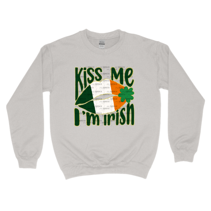 Kiss Me I’m Irish PNG Gold Glitter Outline Irish Flag Lips Digital Download