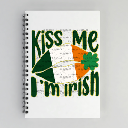 Kiss Me I’m Irish PNG Gold Glitter Outline Irish Flag Lips Digital Download